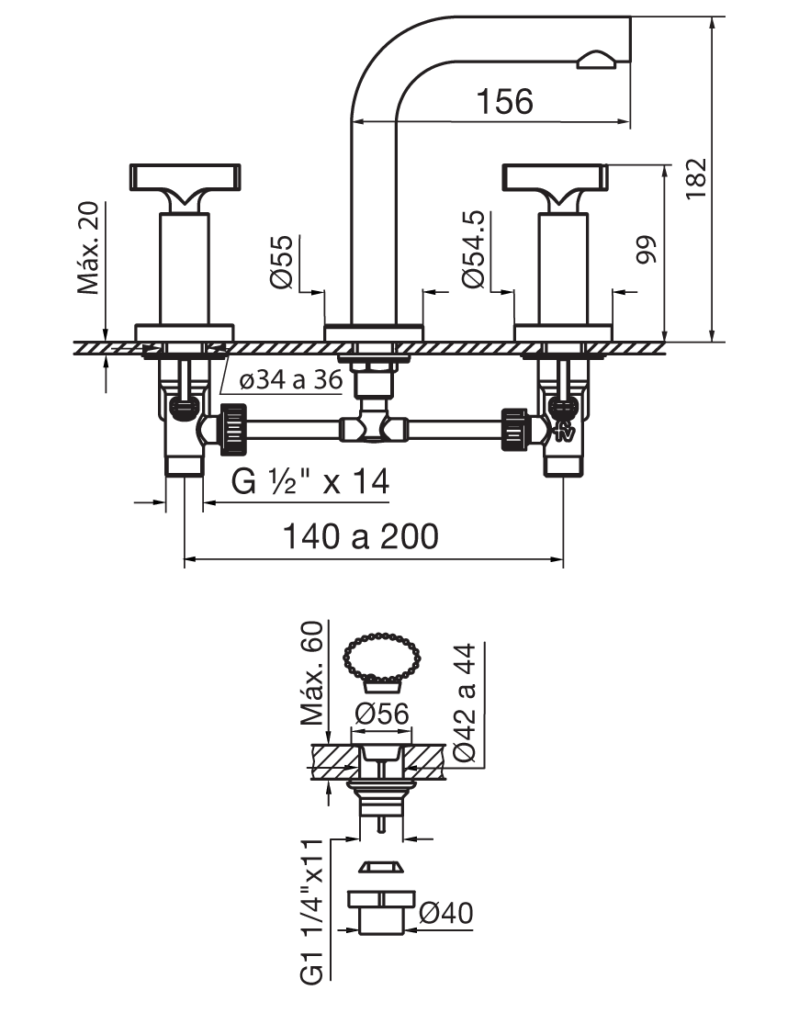 Plano triades lavatorio